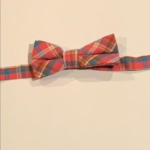 Coral & Blue Bow Tie
